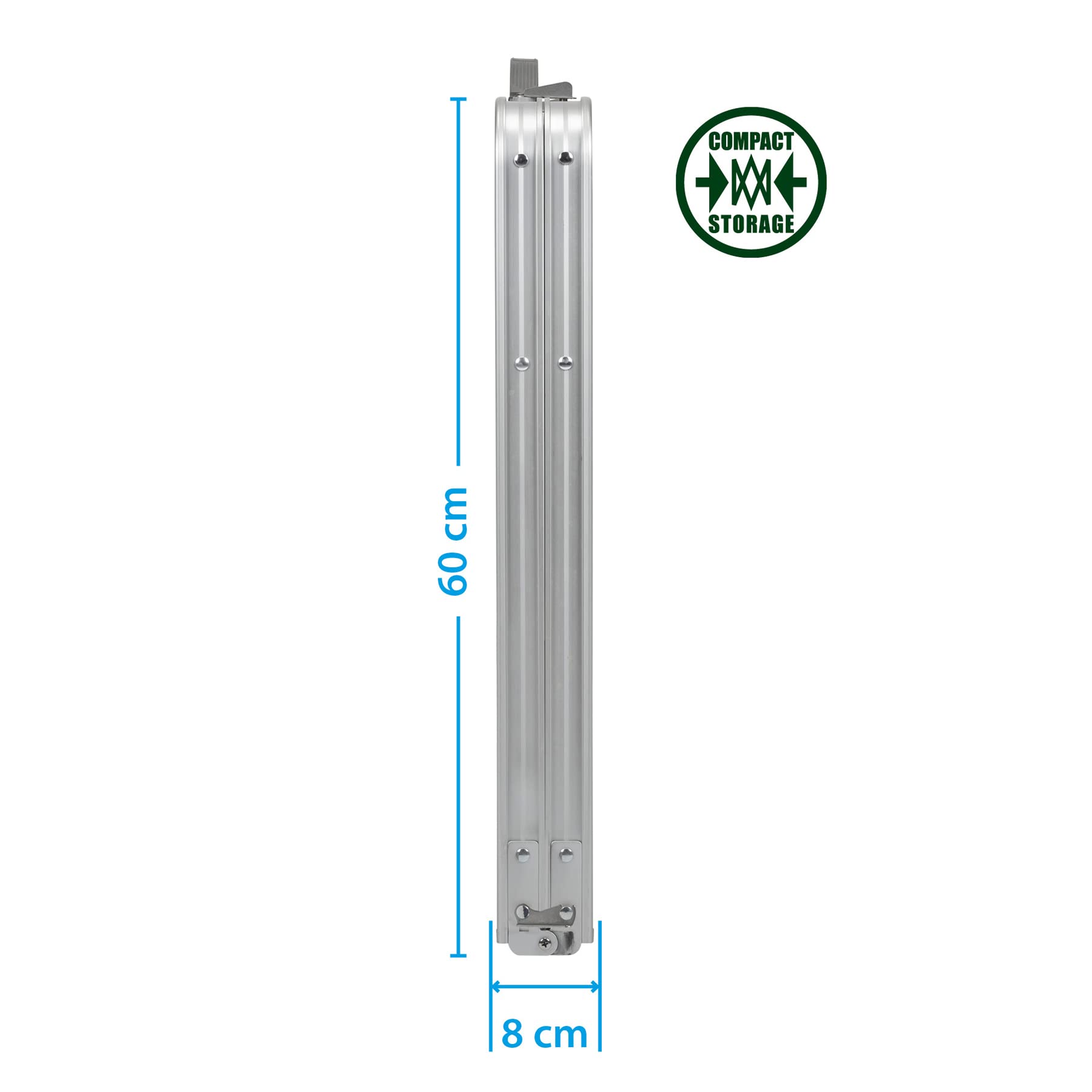 BRUNNER 0406105N Tavolo Richiudibile in Alluminio da Esterno, Flatpack 4, Peso 6 kg