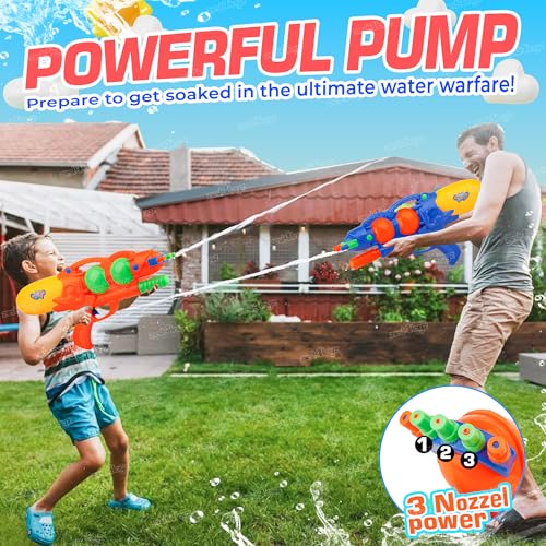 Image of Zest 4 Toyz Holi Pichkari Water Gun for Kids High Pressure Pump Action Water Gun with Holi Combo 100 Balloons and 1 Pkt Holi Color for Holi Summer Outdoor Fun for Boys and Girls- Orange