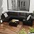 KIGOTY Patio Furniture Set,7 Pieces Modular Outdoor Sectional Sofa, PE Rattan Patio Conversation Set, All Weather Wicker Patio Furniture with Cushions and Coffee Table (Black/Black-X)