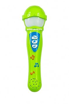 Mic Microphone Musical Toy with Light and Sound for Kids | Classic Look Mic Colourful Lights | Karaoke Wireless Pretend Play Toy | - Color As Per Stock Availability (Pack of 1)
