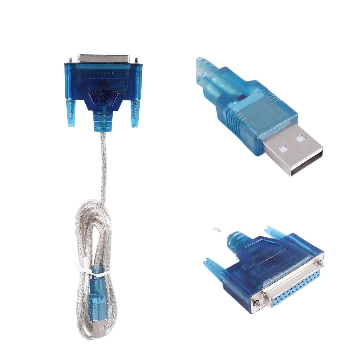 Câble adaptateur USB vers imprimante DB25 25 broches parallèle