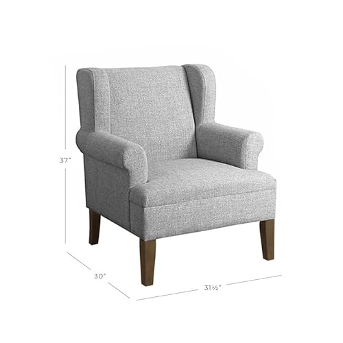 Homepop Emerson Wingback Accent Chair, Grey #TOP2