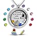Teacher Gifts for Women Floating Locket Necklace Full of Teacher Charms, Teacher Appreciation Gifts Stainless Steel 30mm Authentic Floating Charm Locket | Memory Locket Filled with Charms