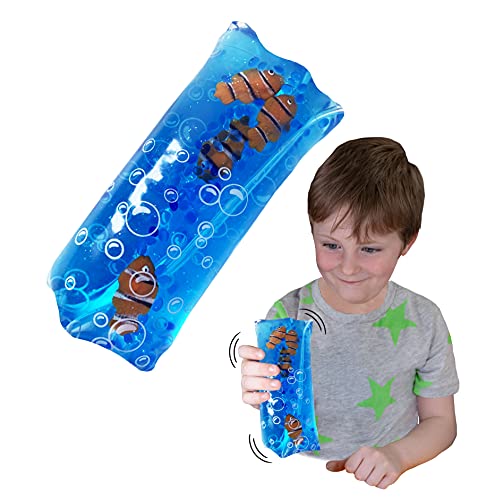 Wiggly Jiggly - Pez Payaso de Deluxebase. Juguete de Serpiente de Agua Grande y súper Blando con Figuras de pez Payaso. Juguetes sensoriales Ideales para el Autismo y el TDAH