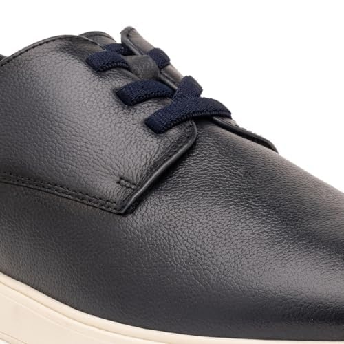 Image of Thomas Crick Luxurious Genuine Leather Sneakers with Dual-Tone Finish and Ortho Footbed
