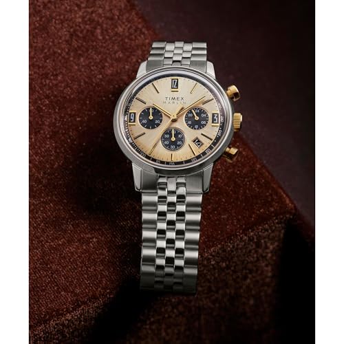 Image of TIMEX Marlin Champagne Round Dial Analog Men Watch - TWEG26713