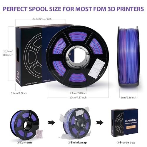 Image of Colored ASA Filament 1.75 + /- 0.02mm - UV /Rain /Heat Resistant Durable 3D Printer Filament, No Warping, Non Odor & Fumes - Perfect for Outdoor Functional Mechanical Parts, 1kg (2.2lbs) Spools