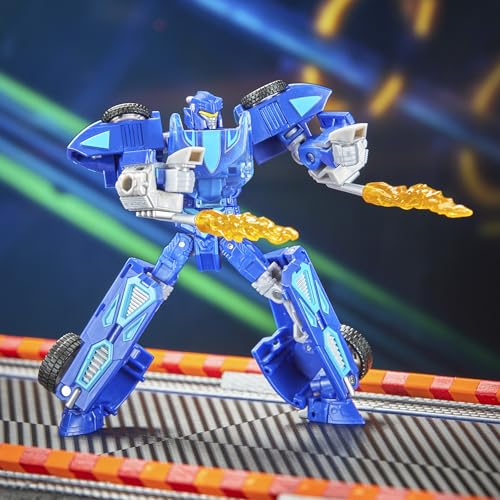 Image of Transformers Collaborative Hot Wheels x Twin Mill, Deluxe Class 5-Inch Robot Action Figure Converts to Racecar, Car Toys for Ages 8+