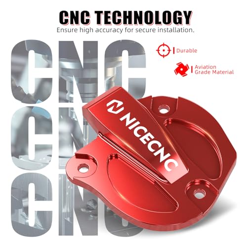 Image of NICECNC Red Throttle Cover Cap Guard Protector Aluminium Compatible with Yamaha Raptor 700 YFM700 2013 2015-2026, Raptor 700R YFM700R 2009 2011-2026, See Fitments