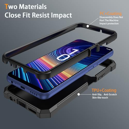 Coque Boost Mobile Celero 5G+ Plus 2024 en silicone noir avec verre trempé