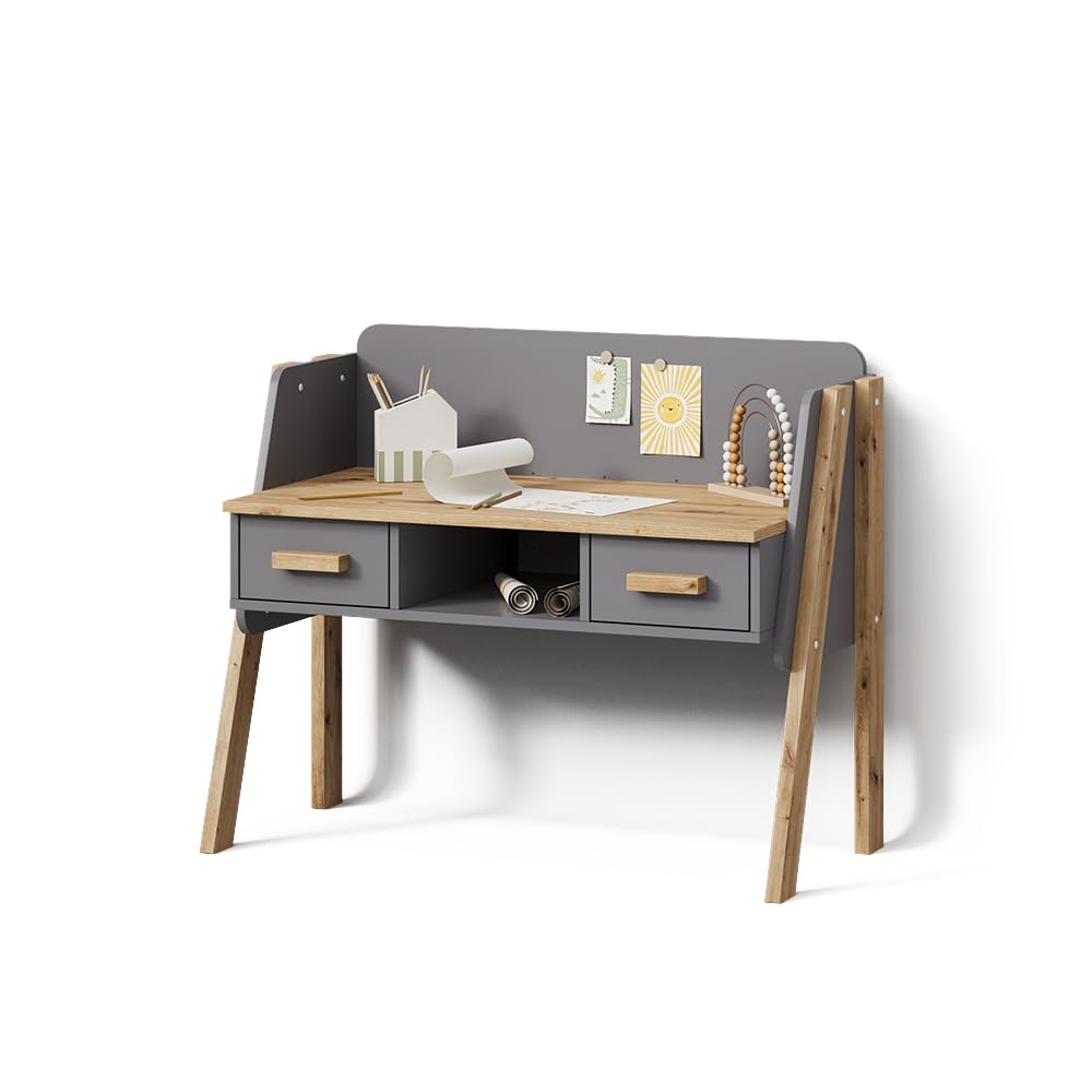 Livinity Bureau Mailo, Cachemire/Artisan, 97x80cm | solution de stockage universelle
