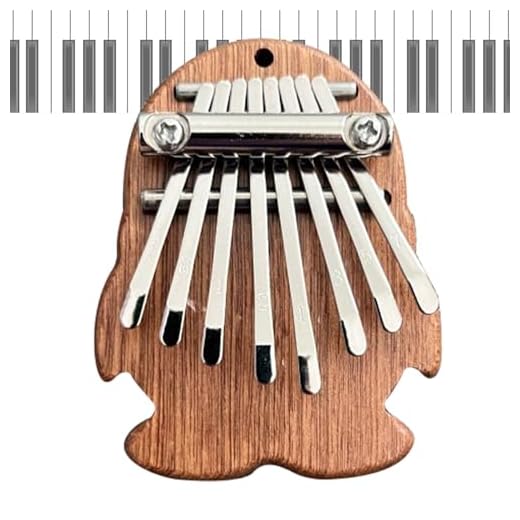 Piano de dedo portátil - Instrumento marimba de 8 botones, piano pulgar | Pequeño regalo hecho a mano, perfección auditiva dulce exquisito collar para Kin