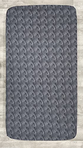 Image of Dear Baby Gear - Deluxe Grayscale Woodgrain Print Crib Sheets - (52 L x 28 W x10 H) Inches Fitted Baby Sheets - Cotton Polyester Blend - Machine-Washable Mattress Sheets - Lightweight Nursery Bedding
