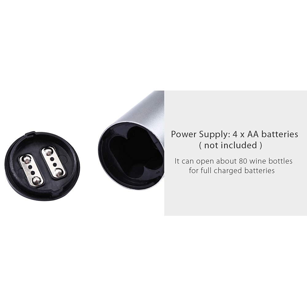 Cocktail Shaker 4-teiliges elektrisches automatisches Weinflaschenöffner-Set Schnurloser Korkenzieher mit Schneidfolienmaschine Vakuumstopfen Ausgießer Öffner Weinzubehör (Color : C) (C)