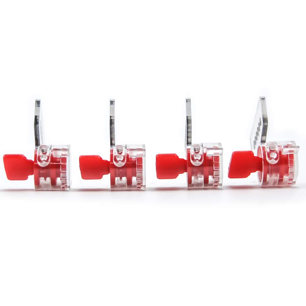 Plastikowe plomby sabotażowe, 1000 szt. Zabezpieczenie przed manipulacją Twist Tight Roto Security Meter Uszczelki Kłódka o wysokim bezpieczeństwie elektrycznym(Red,100PCS)