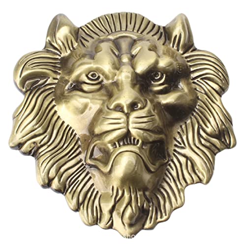 Lion Belt Buckle for Men, Norse Viking Lion Head Belt Buckle, Punk Lion Animal Belt Buckle, Western Cowboy Belt Buckle, Best Man Belt Buckle, Silver Wedding Belt Buckle Gifts (Gold)