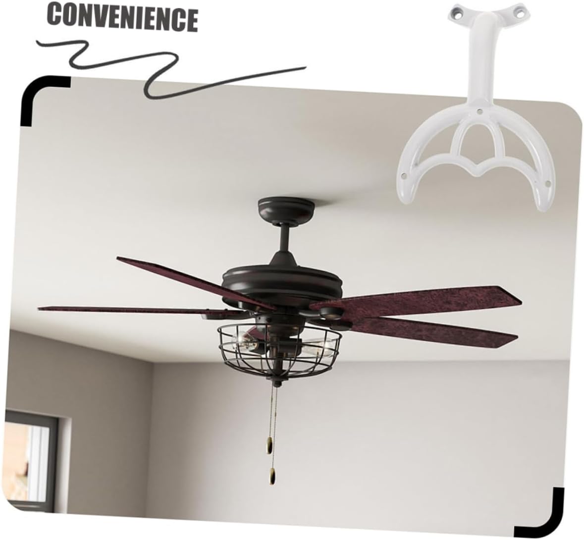 3Pcs Replacement Ceiling Fan Blade Arms Support for Enhanced Stability and Accurate Installation Durable Ceiling Fan Accessories White Blade Arms for Improved Fan