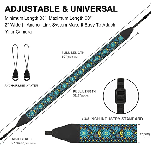 Dulphee Camera Strap, Jacquard Weave 2" Shoulder Neck Straps For All Dslr Cameras Men Women Photographers #TOP2