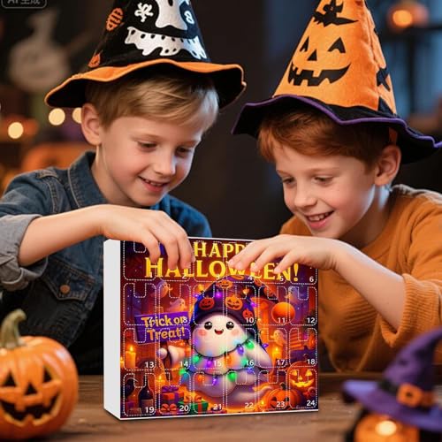 Calendrier de compte à rebours d'Halloween en acrylique 2D pendentif déco