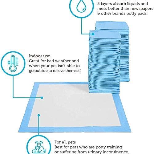 Image of PSK PET MART Dog Training Pads /Training Pee and Potty Pads with Quick Drying Surface and Absorbent Core /Suitable for Small /Large Breed Puppies /Size: XL /L-60 cm X H- 45 cm (10 Pcs)