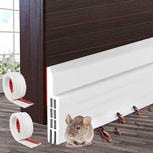 Boudin de Porte Isolant, HAOYUNLAI 2 Pièce Adhésif Bas de Porte Anti Courant d'air, Silicone Dessous de Porte Anti Bruit, Coupe Froid Porte Bourrelet pour...