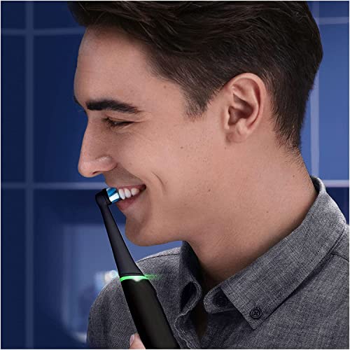Oral-B iO Series 6 Elektrische Zahnbürste, black lava & iO Series 6 Elektrische Zahnbürste/Electric Toothbrush, 2 Aufsteckbürsten, 5 Putzmodi, Magnet-Technologie, Display & Reiseetui, white – Bild 5