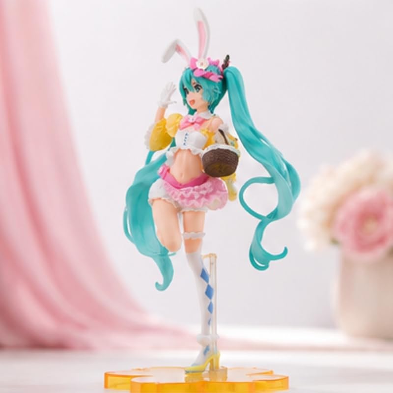 Image of Premium Action Figures Collectible for Office Desk, Study Table, Car Dashboard, Decoration for Anime Lovers, Fans, Kids, Collectors (Miku Bunny 22cm)