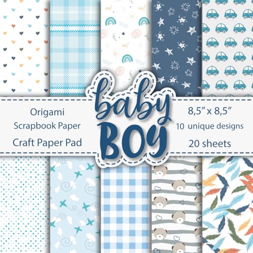 Baby Boy Scrapbook Paper: Decorative Craft Paper Pad | Paper Arts, Origami, Scrapbooking, Decoupage, DIY Crafts, Stationery Making