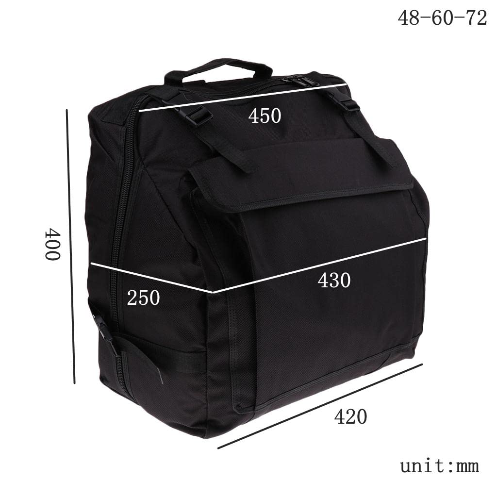 Sharplace Mochila Acolchada Gruesa de Caso Acordeón Pianos de Pared - Negro 60