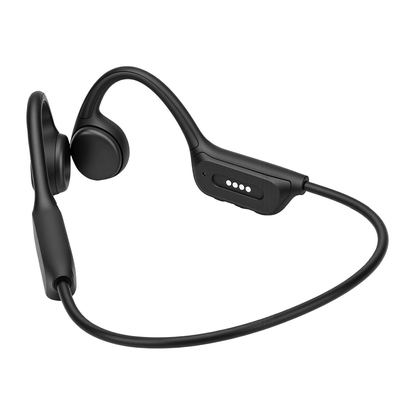 Cuffie a Conduzione Ossea, Auricolari Aperti Impermeabili, Lettore MP3 da 32 GB Cuffie Sportive Auricolari per Corsa Ciclismo Camminata Allenamento Palestra Sport All'aria (BLACK)