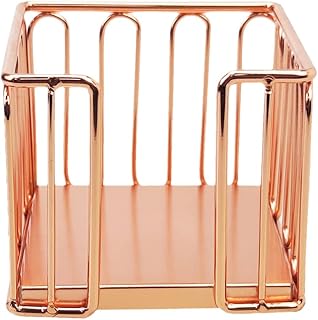 JHNIF Iron - Soporte para bloc de notas, 9 x 8 cm, color oro rosa