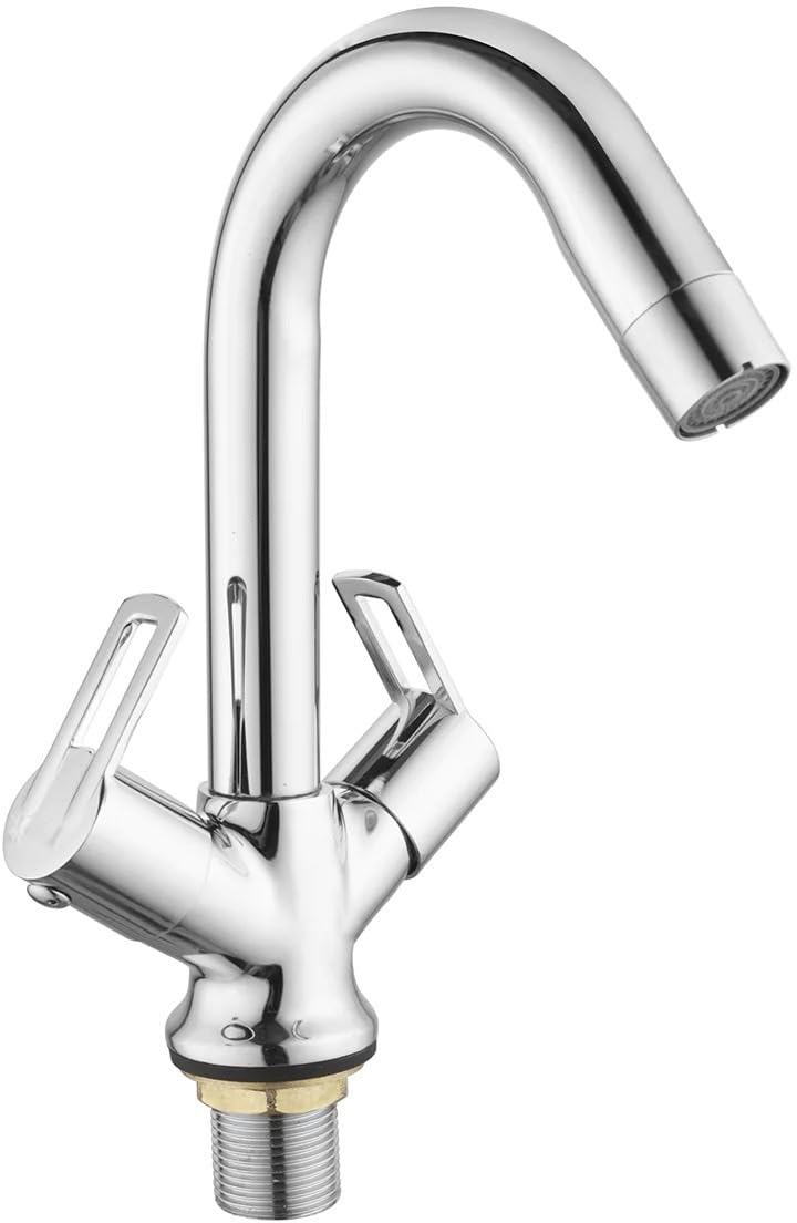Senkiddpro Stylish Centre Hole Kubix Washbasin Mixer Hot & Cold Water Suitable for Washbasin,Sink,Bathroom &Kitchen Bib Tap Faucet Basin Mixer Faucet (B0CBMJFKSZ) Amazon Price History, Amazon Price Tracker