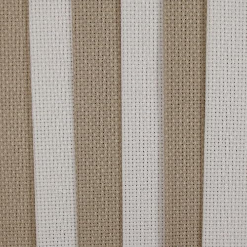 Image of KCS 4 /6 pc of 12 inch x 18 inch 30cmx45cm 16CT Counted Cotton Aida Cloth Cross Stitch Fabric (Ecru+Khaki, 6 pc)