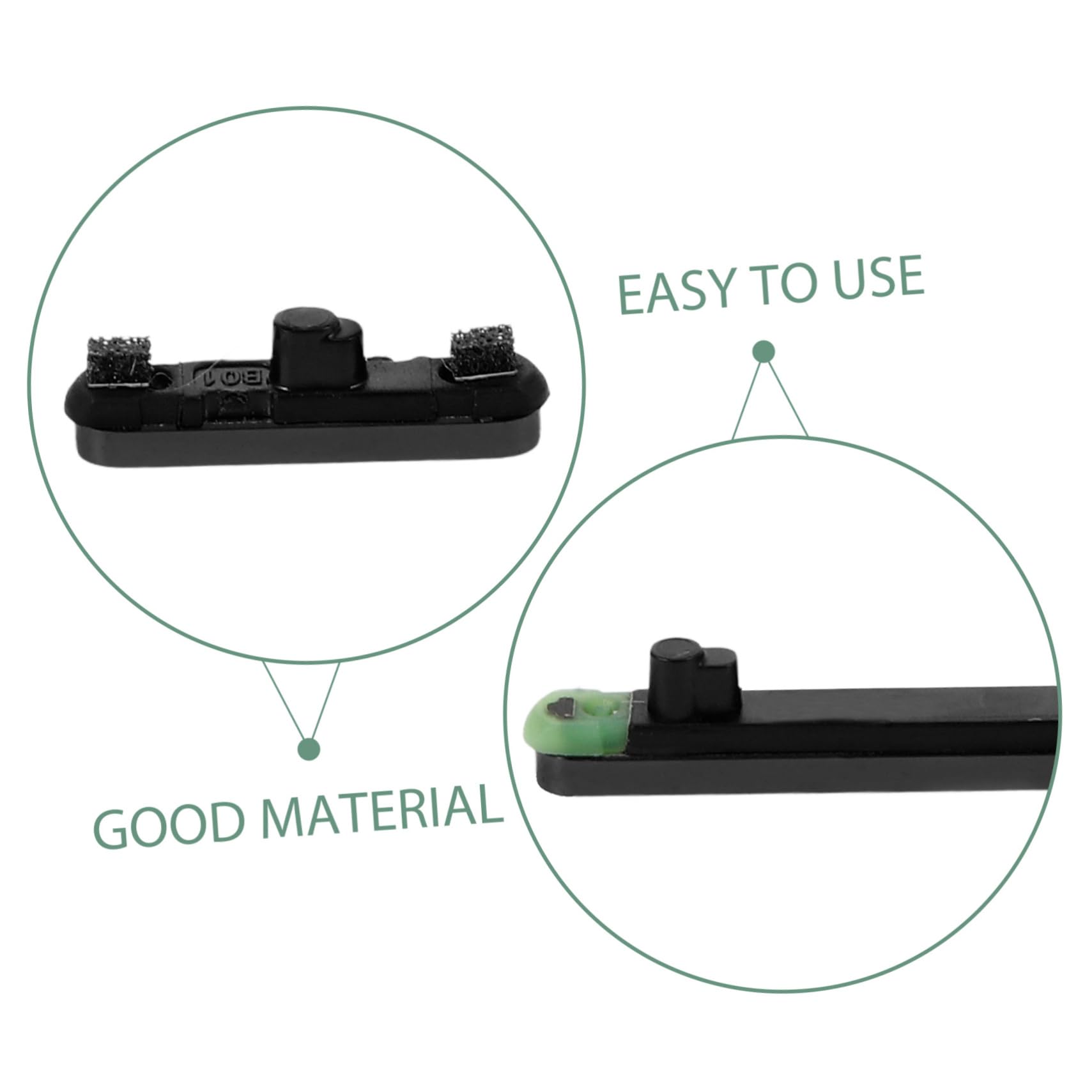 NUOBESTY Pulsanti di Accensione e Volume per Telefono Modello 7 Set Pulsanti Laterali di Ricambio in Metallo Nero, Kit Sostitutivo Preciso e Resistente Accessori per Smartphone