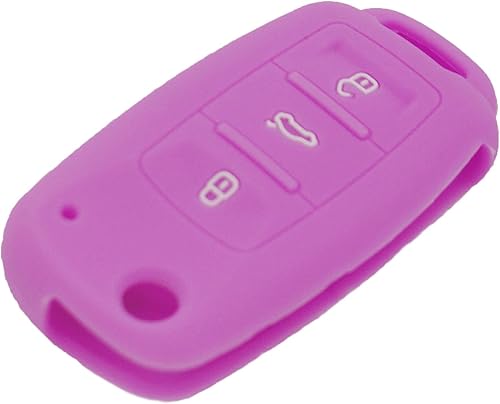 Miniatura 4 de Funda protectora de silicona con 3 botones para llavero VW Volkswagen Jetta GTI Passat Golf Tiguan Touareg Beetle, color negro