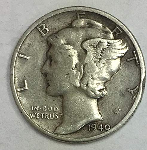1940 P Mercury Dime 90% Silver 10c VG