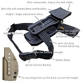 P320 Kabura OWB Kydex for Sig P320 Carry / P320 Full Pistolet Case, Zewnątrz pasa Carry 1.5-2 Inch Belt Clip With Leggings - Sig P320 Gun Akcesoria (Black, Right Hand)