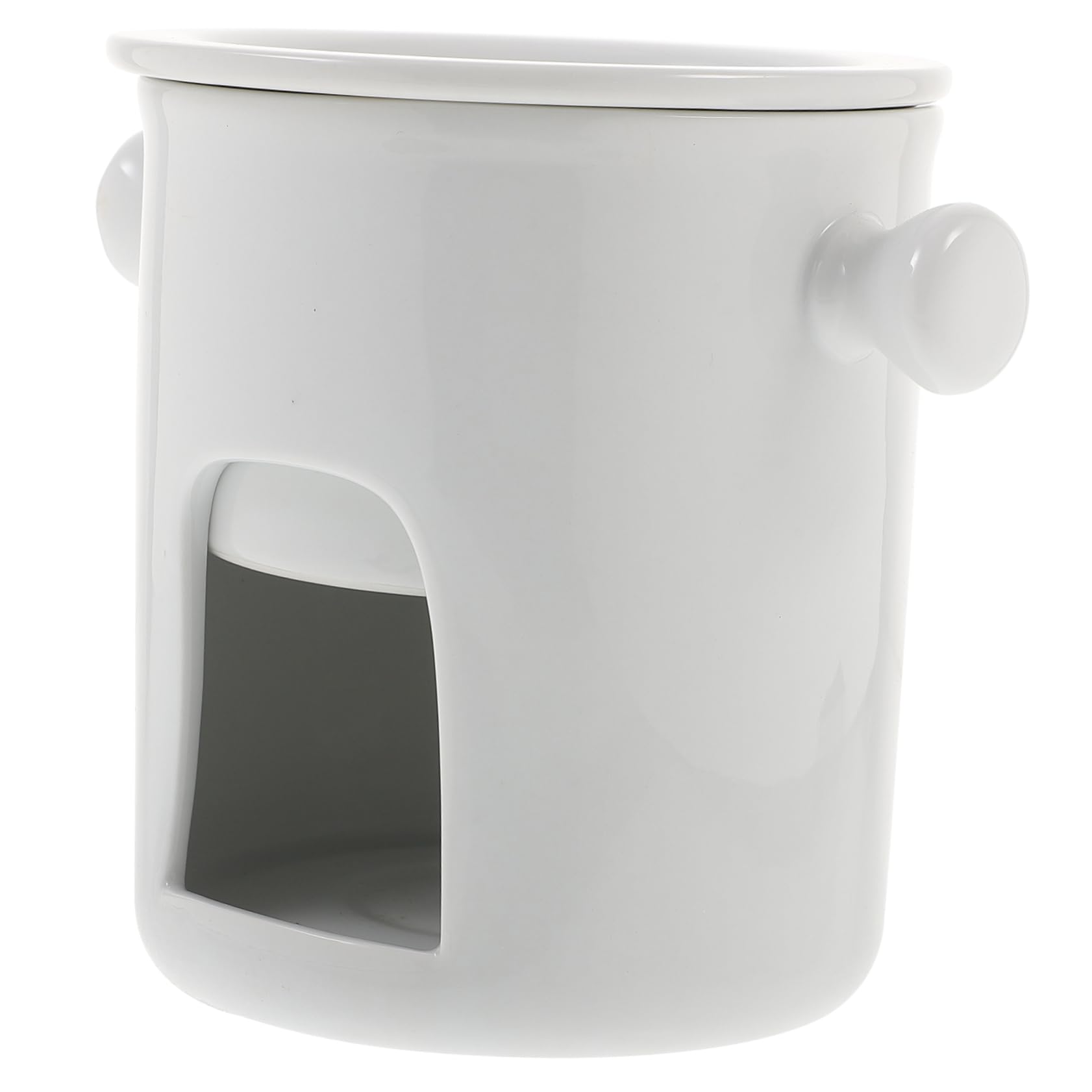 Garneck Ceramic Fondue Mug for Chocolate Cheese Melting - Butter Warmer for Kitchen Dining Outdoor Parties Reusable Easy to Clean Efficient Heating