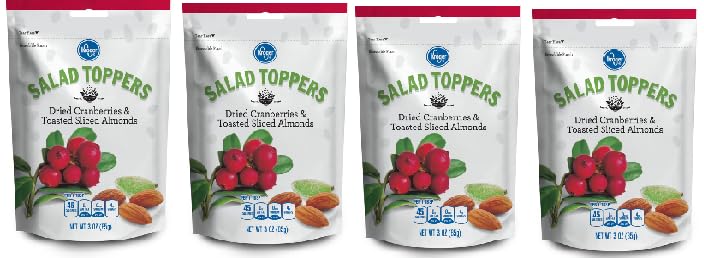 Toasted Sliced Almonds & Dried Cranberry Salad Toppers (4 Bags, 3 oz. each)