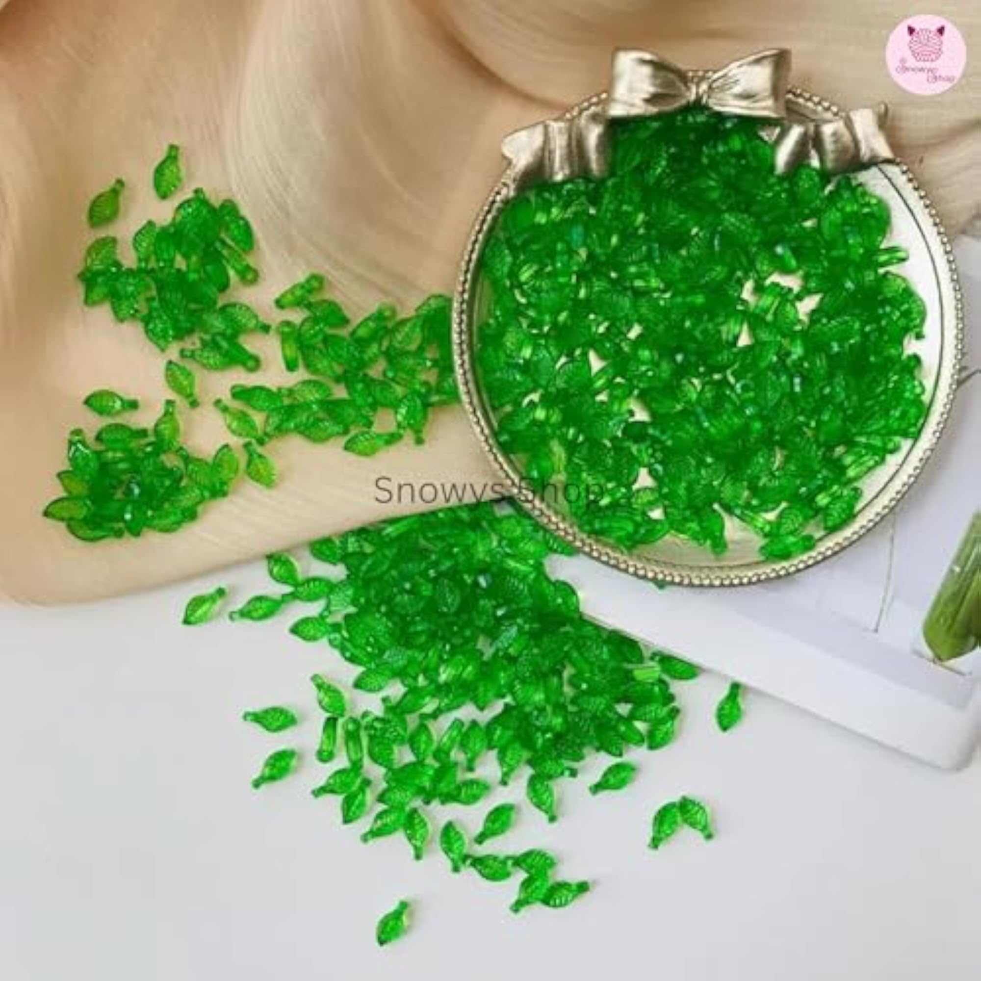 50 Pieces Frosted Leaf Pendant Charms, DIY Jewelry Making