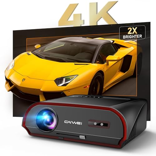 Image of 4K Daytime Projector 1800 ANSI Ultra Bright Smart Projector with NFC Screencast, Home Theater Projector for Daylight Viewing, WiFi and Bluetooth, 50% Zoom, 6D/P Keystone, Dust-Proof, Outdoor Movie