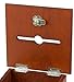 Wood Suggestion Box, Ballot Box with Side Pocket, Locking Hinged Lid and Pen, for Wall or Counter - Medium Oak (Ballots Not Included)