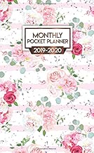 2019-2020 Monthly Pocket Planner: Nifty Red Roses Peonies Two-Year Monthly Pocket Planner with Phone Book, Password Log and Notebook. Cute Floral Calendar, Organizer and Agenda.