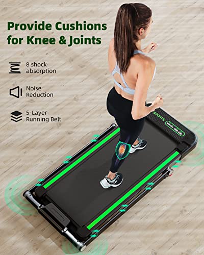 Therun 2 In 1 Under Desk Treadmill, 2.5Hp Electric Folding Treadmill Walking Running Pad For Home Office With Led Touch Screen | 0.6-7.6Mph | Wider Running Belt | Remote Control, No Assembly Needed #TOP3