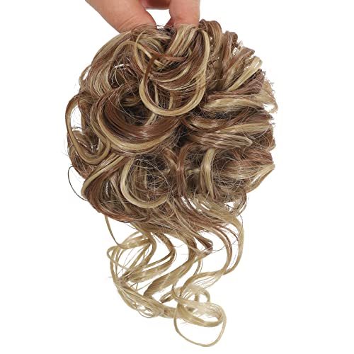 SDZNYQT Claw Messy Bun Clip Wavy Curly Chignon Clip in Hairpieces Tousled Updo Donut Hair Bun Synthetic Hair Ponytail for Women Girls - Image 2