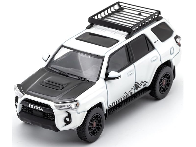 2022 4 Runner TRD Pro White with Black Hood 1/64 Diecast Model Car by GCD KS-059-345