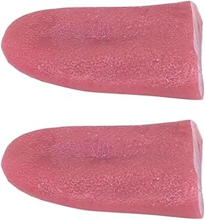Alipis 2Pcs Fake Tongue, Realistic Rubber Tongues Props, Stretchable False Tongue Toys Horrible Prank Supplies Performence Props Party Decor