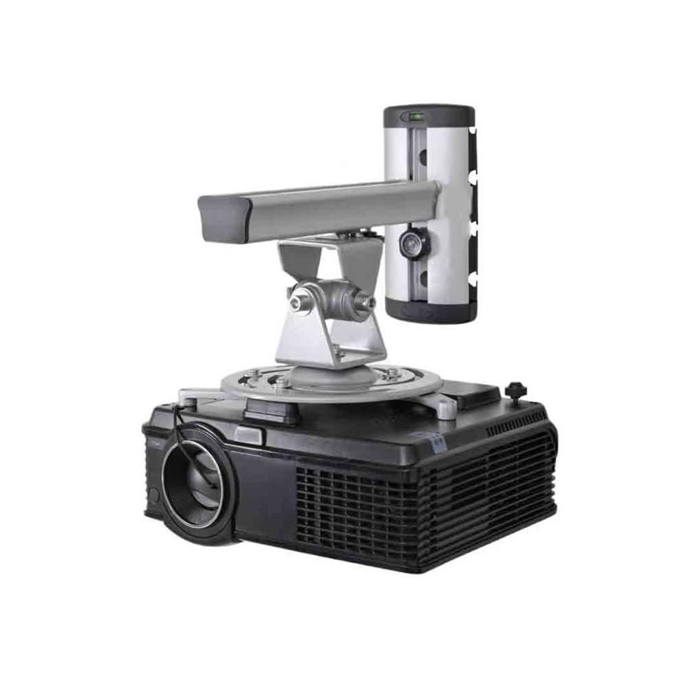 CHENGAIJIAN Projector Mount, Office Universal Aluminum Alloy Projector Bracket Rotating Projector Ceiling Wall Mount Bracket Projector Tripod(Silver)