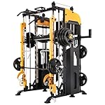 Altas Strength Smith Machine with Lever Arms Pulley Ratio 2:1 Squat Rack Pull Up Bar Upper Body Strength Training Leg Developer Light Commercial Home Gym Strength Training 3061B