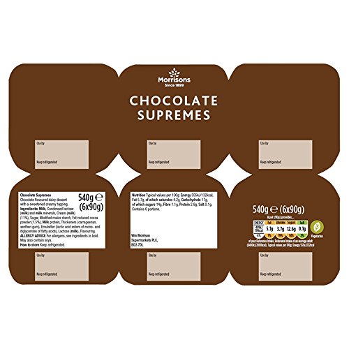 Morrisons Chocolate Supremes Dessert 6 X 90g